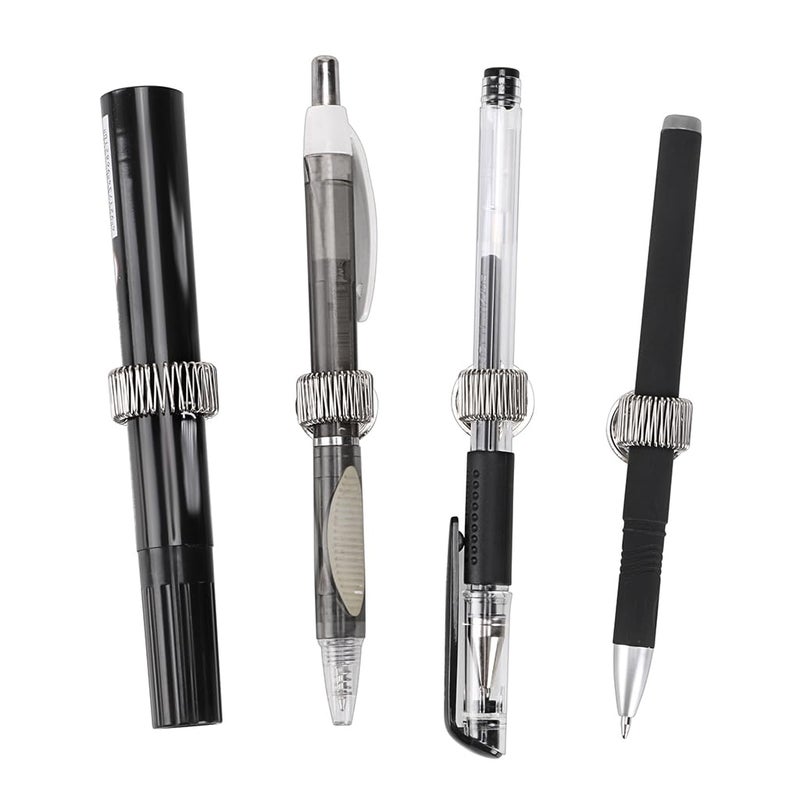 BTSKY Stainless Steel Magnetic Pen Holder Clips- Magnetic Pen Clip Holder Fit Any Size Pens Magnetic Push pins for Refrigerator Whiteboard Erase Board and Bulletion Board Map(4pcs) - Image 4